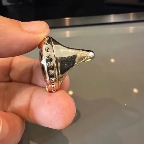 Alexis Bittar Green and Gold Statement Ring in sz 7 New No Tag - Picture 11 of 15